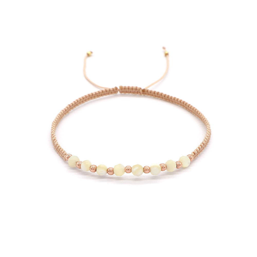 Handmade Customizable 925 Sterling Silver Cotton Thread Rhodium Plated Bracelet