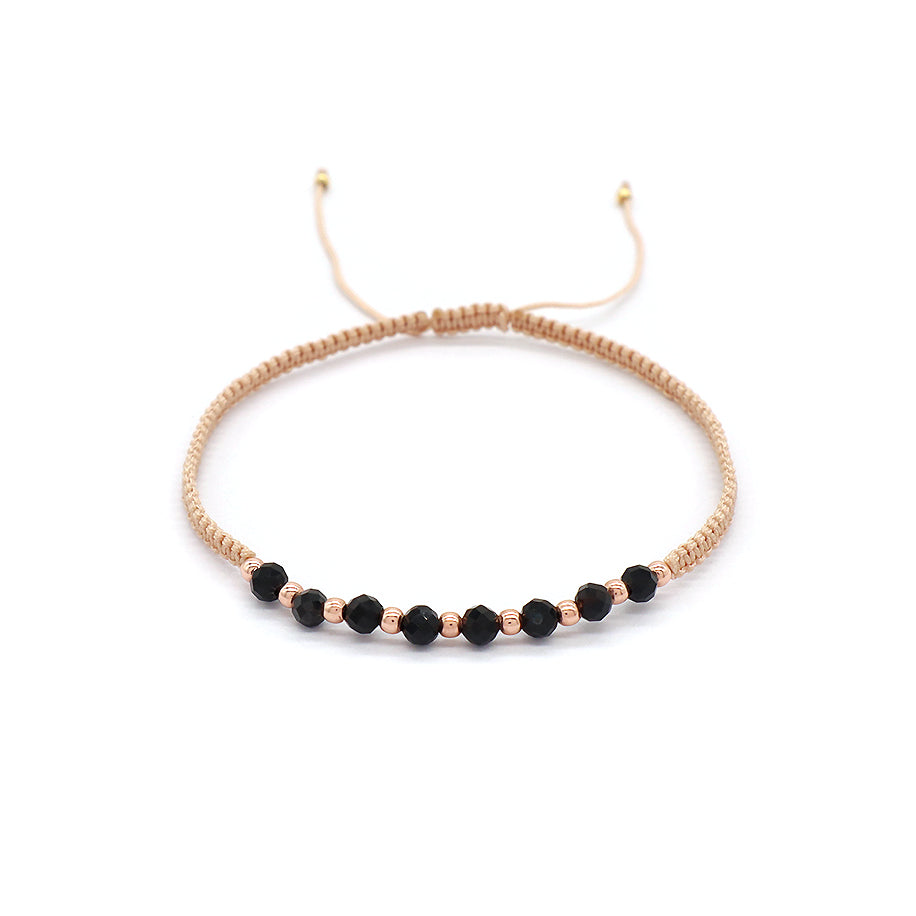 Handmade Customizable 925 Sterling Silver Cotton Thread Rhodium Plated Bracelet