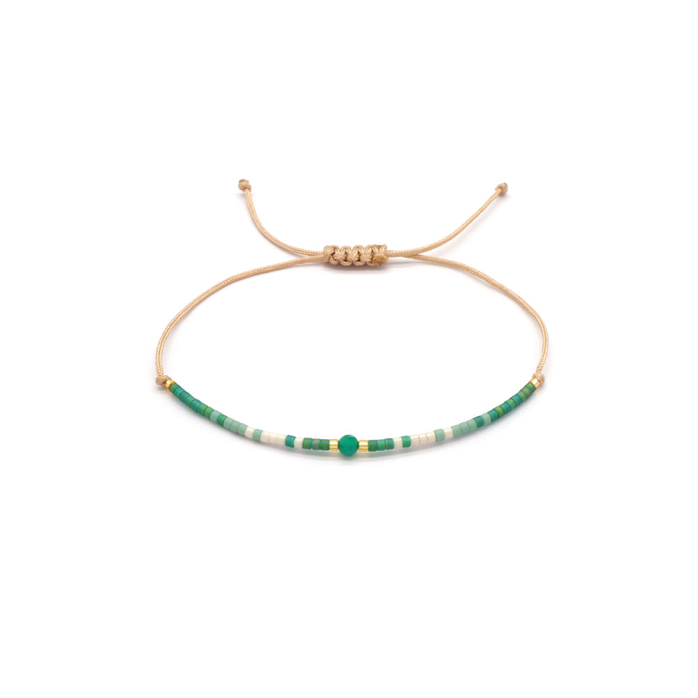 Handmade Customizable Miyuki Beads Bracelet With Natural Stone Bracelet