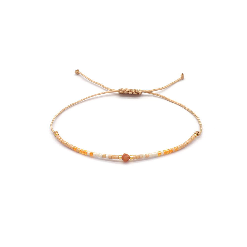 Handmade Customizable Miyuki Beads Bracelet With Natural Stone Bracelet