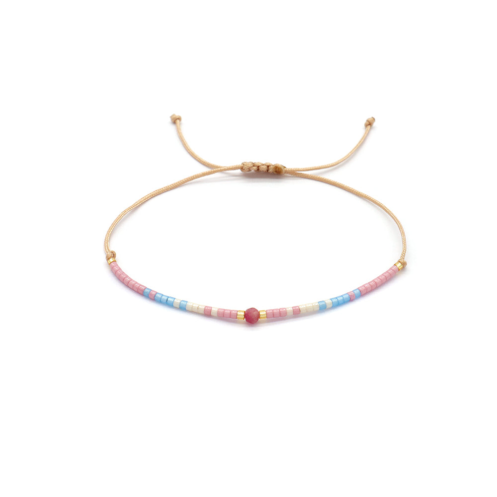 Handmade Customizable Miyuki Beads Bracelet With Natural Stone Bracelet