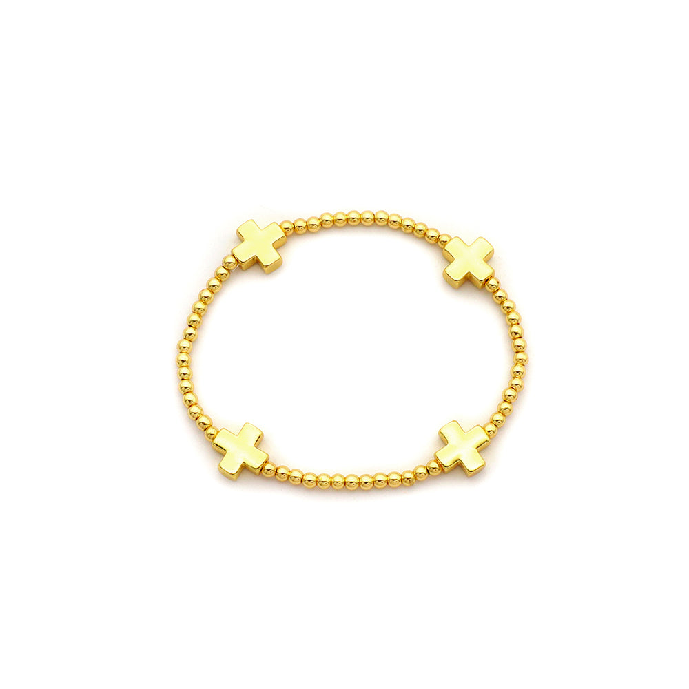 Handmade Customizable Miyuki Bracelet With Brass Charms Brass Bracelet