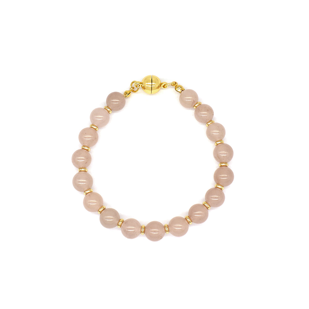 Handmade Customizable 8mm Natural Stone Beads Bracelet