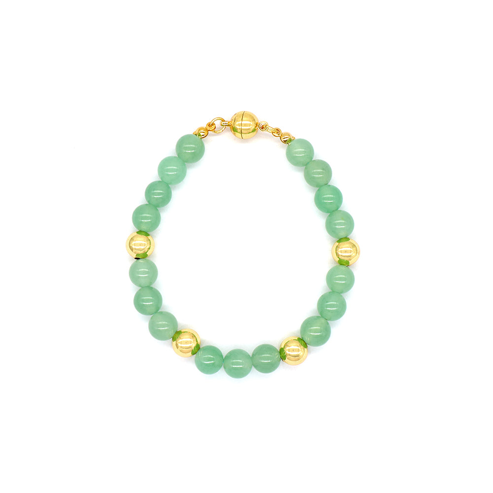 Handmade Customizable 8mm Natural Stone Beads Bracelet