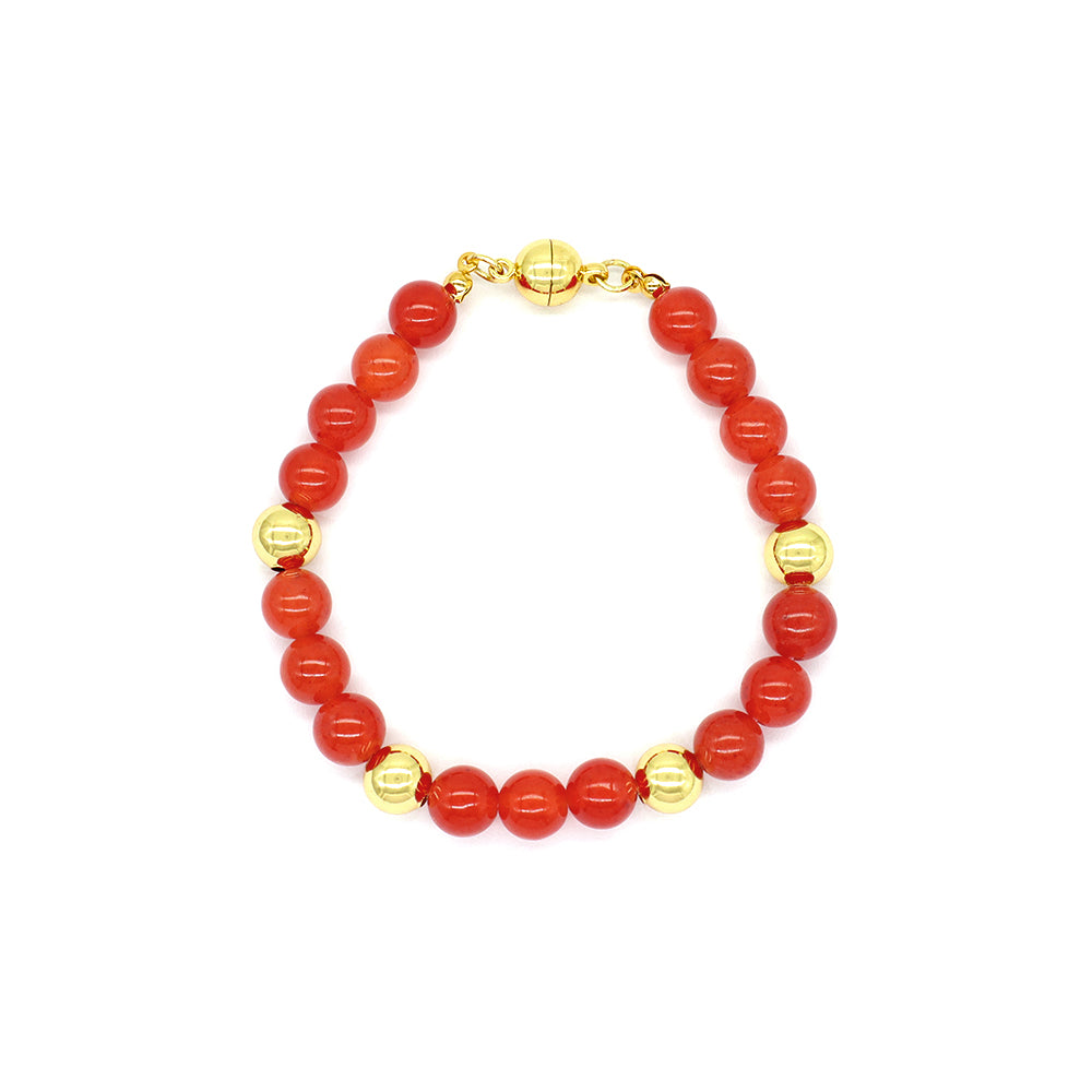 Handmade Customizable 8mm Natural Stone Beads Bracelet