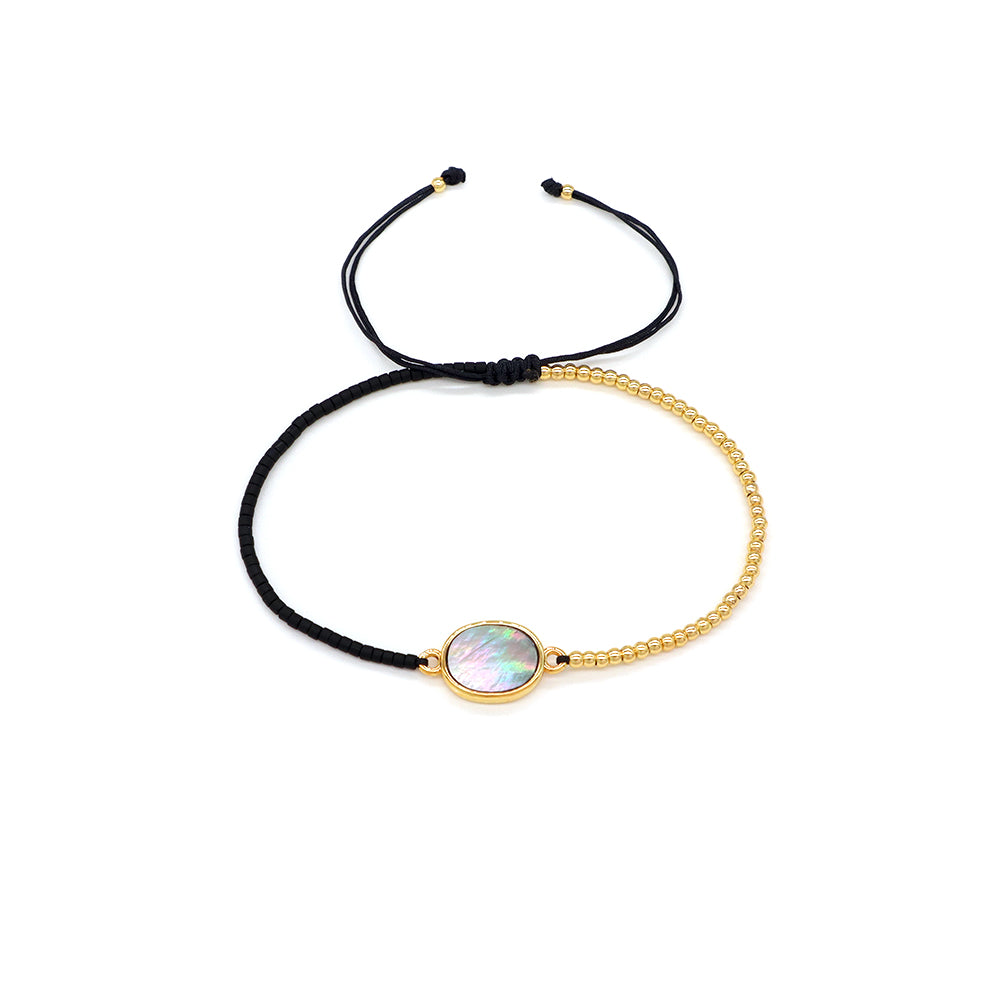 Handmade Customizable Miyuki Beads Bracelet With Shell Charm