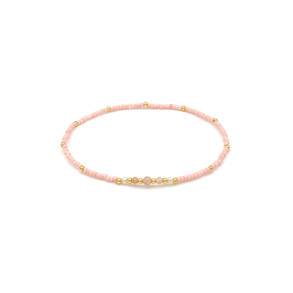 Handmade Customizable Natural Stone Miyuki Beads Bracelet With Fresh Water Pearl