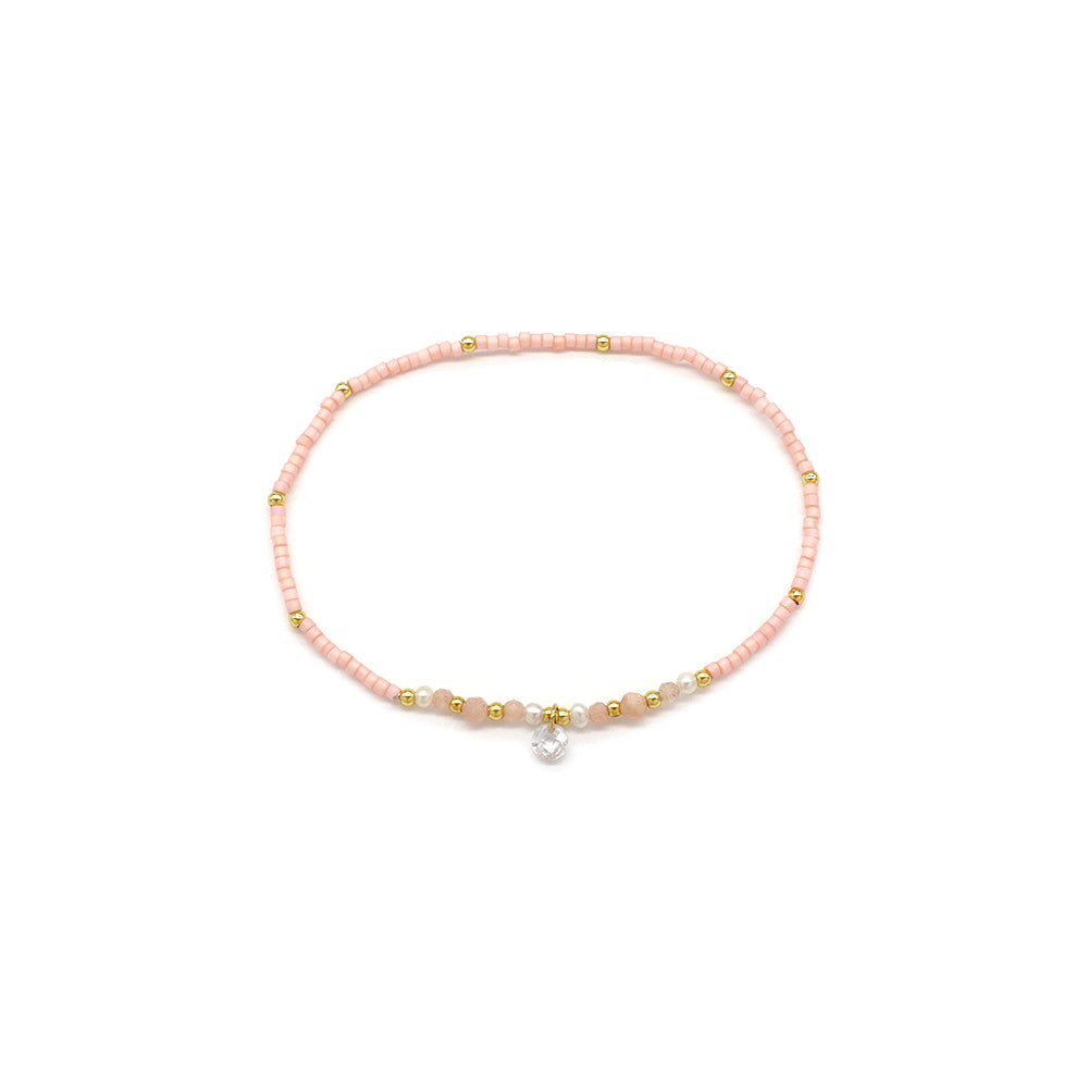 Handmade Customizable Natural Stone Miyuki Beads Bracelet With Fresh Water Pearl