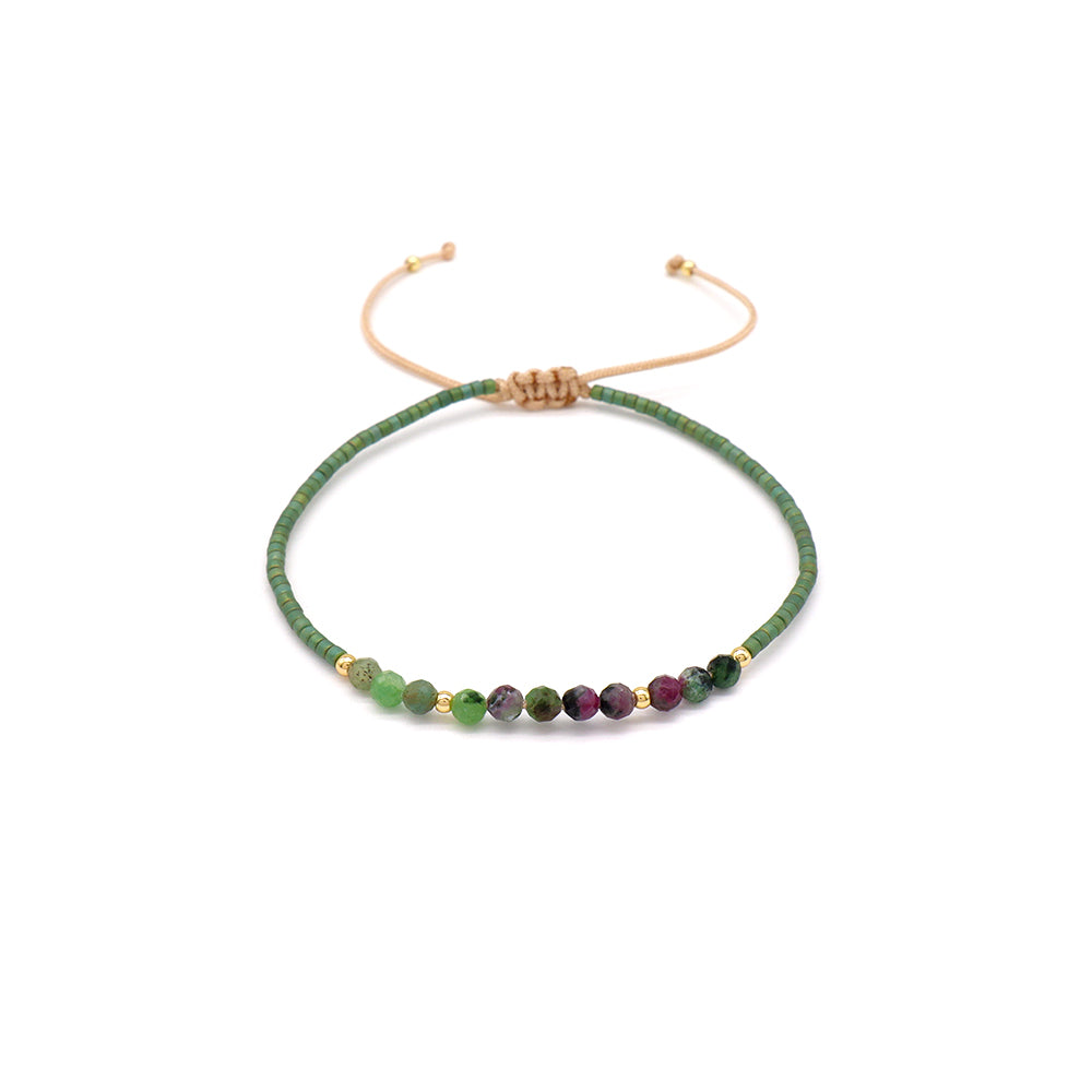 Handmade Customizable Miyuki Beads Bracelet With Natural Stone Beads