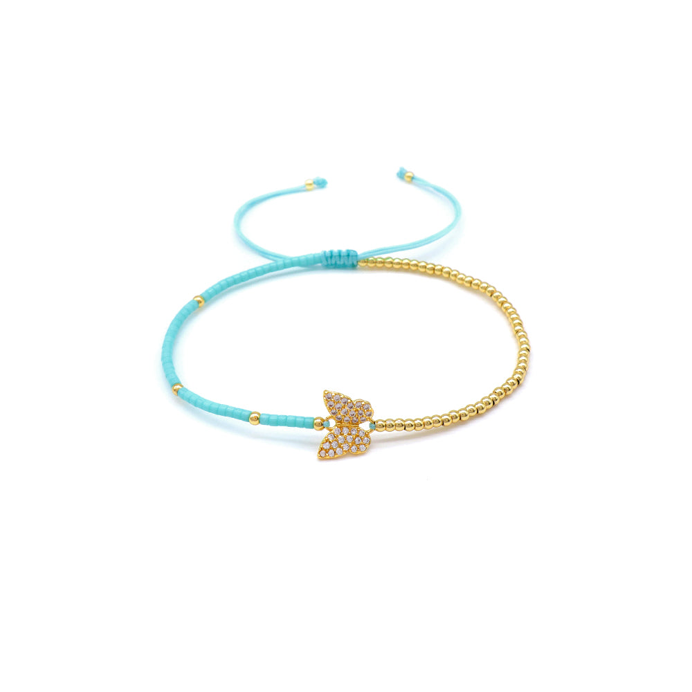 Handmade Customizable Miyuki Beads Bracelet With Brass Charm