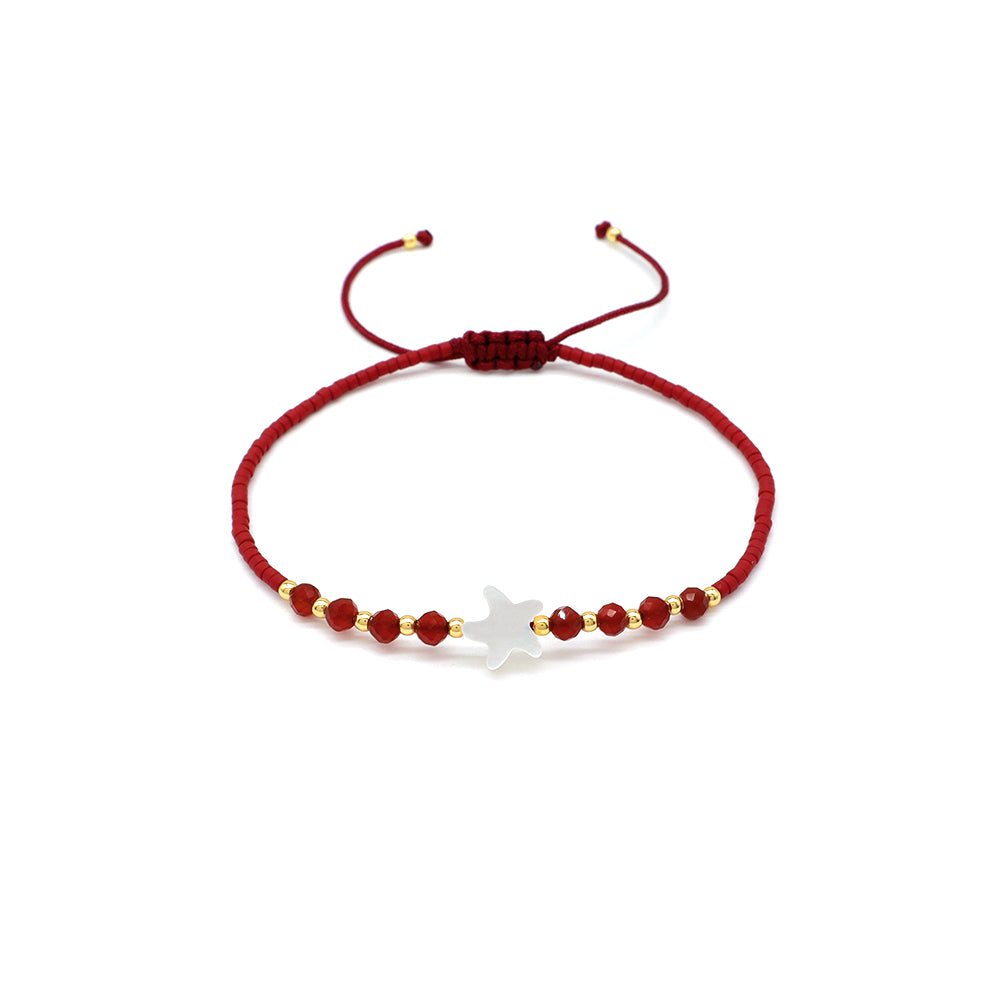 Handmade Customizable Miyuki Beads Bracelet With Natural Stone Shell Charm