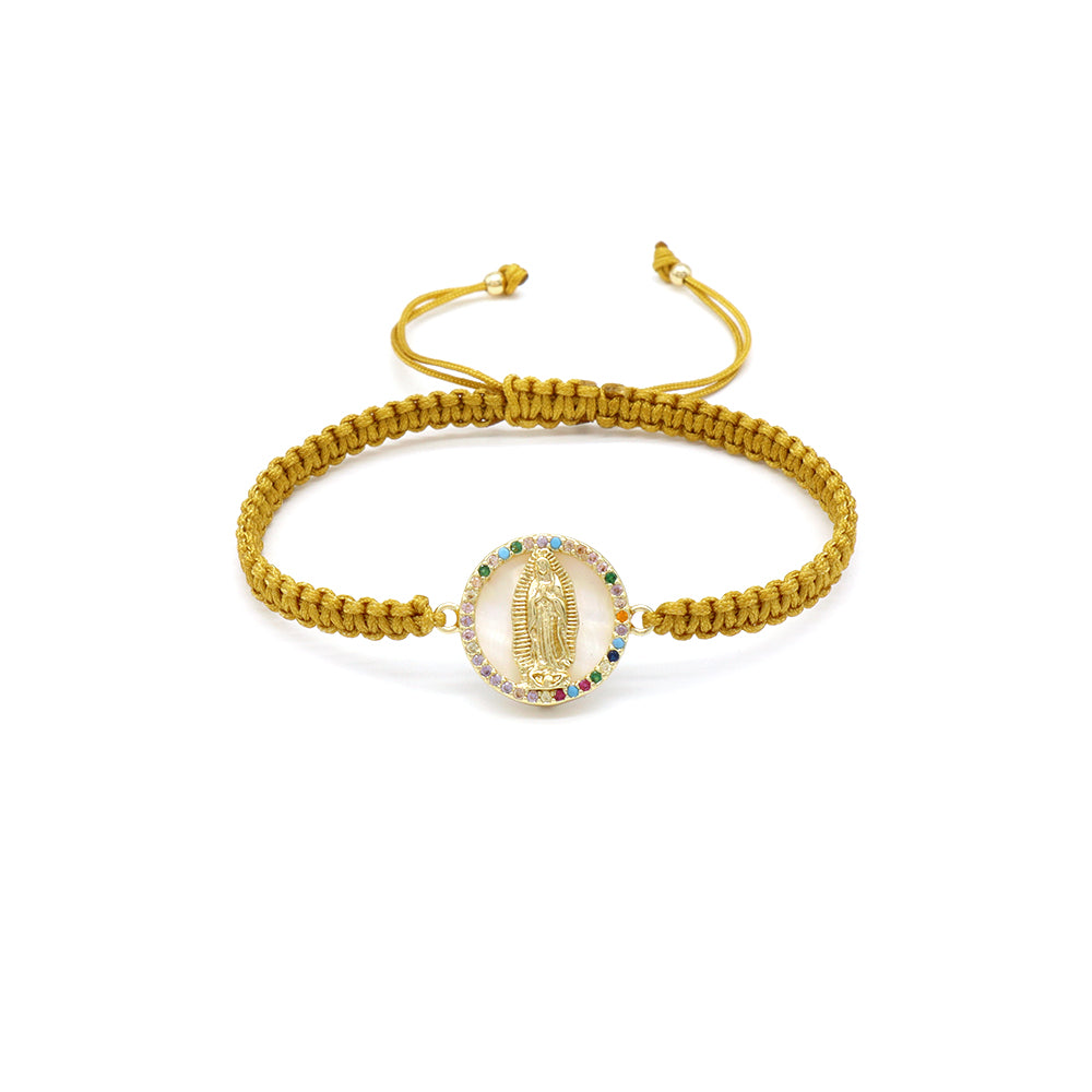 Handmade Customizable Shell Charm Bracelet With Cotton Wire