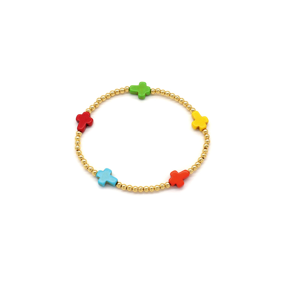 Handmade Customizable Synthetic Turquoise Beads Bracelet