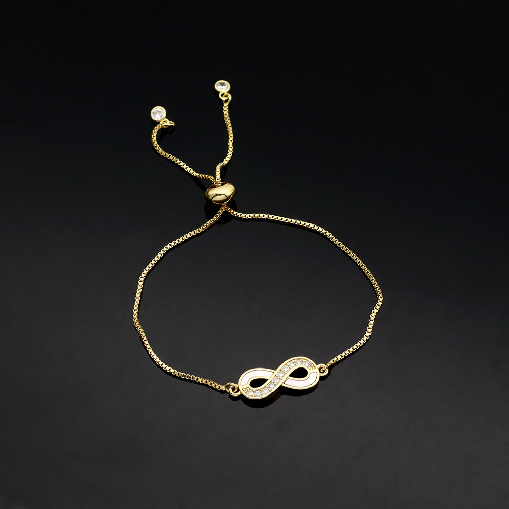 Handmade Customizable Shell Charm Bracelet With Brass Charm
