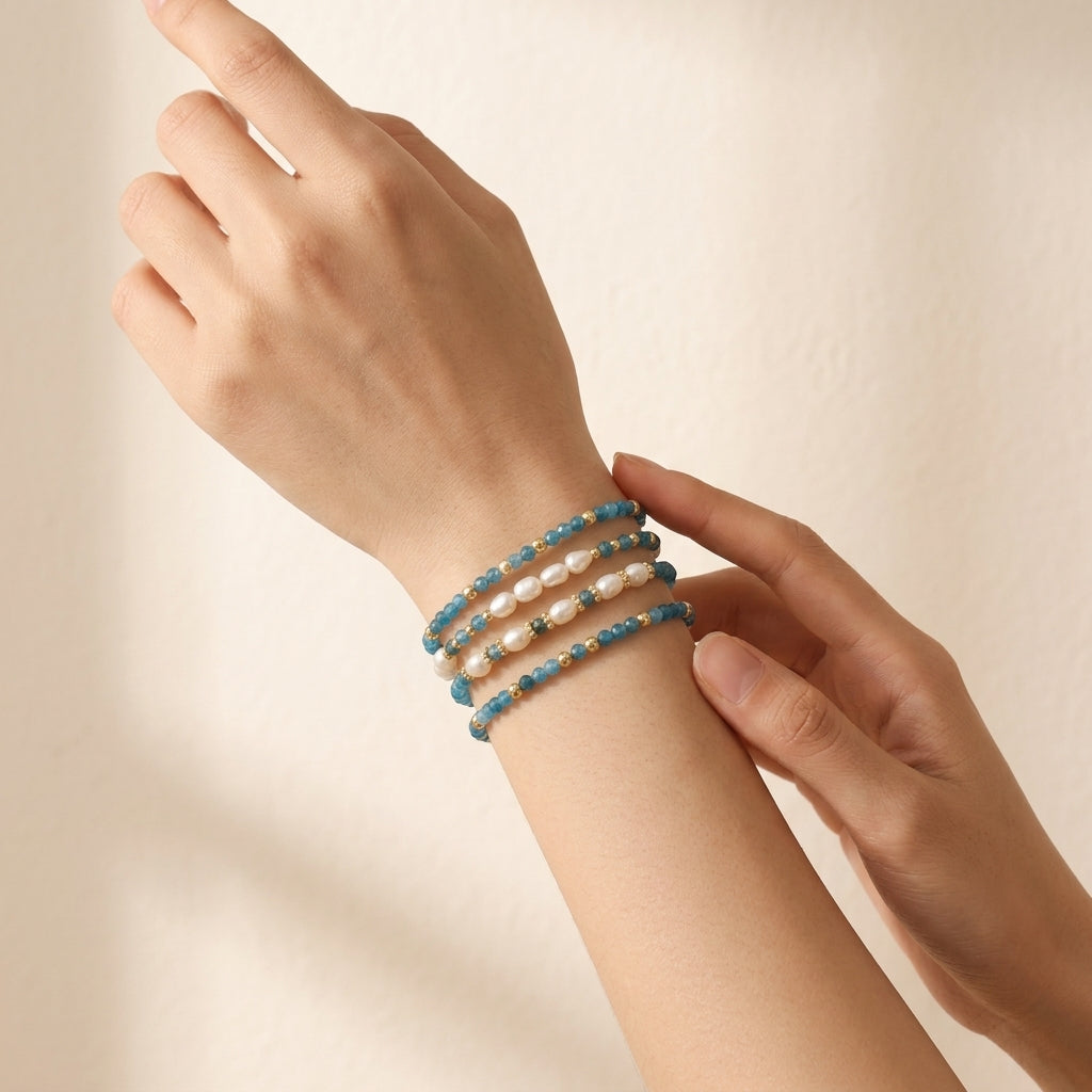 Handmade Customizable Natural Stone Beads Bracelet