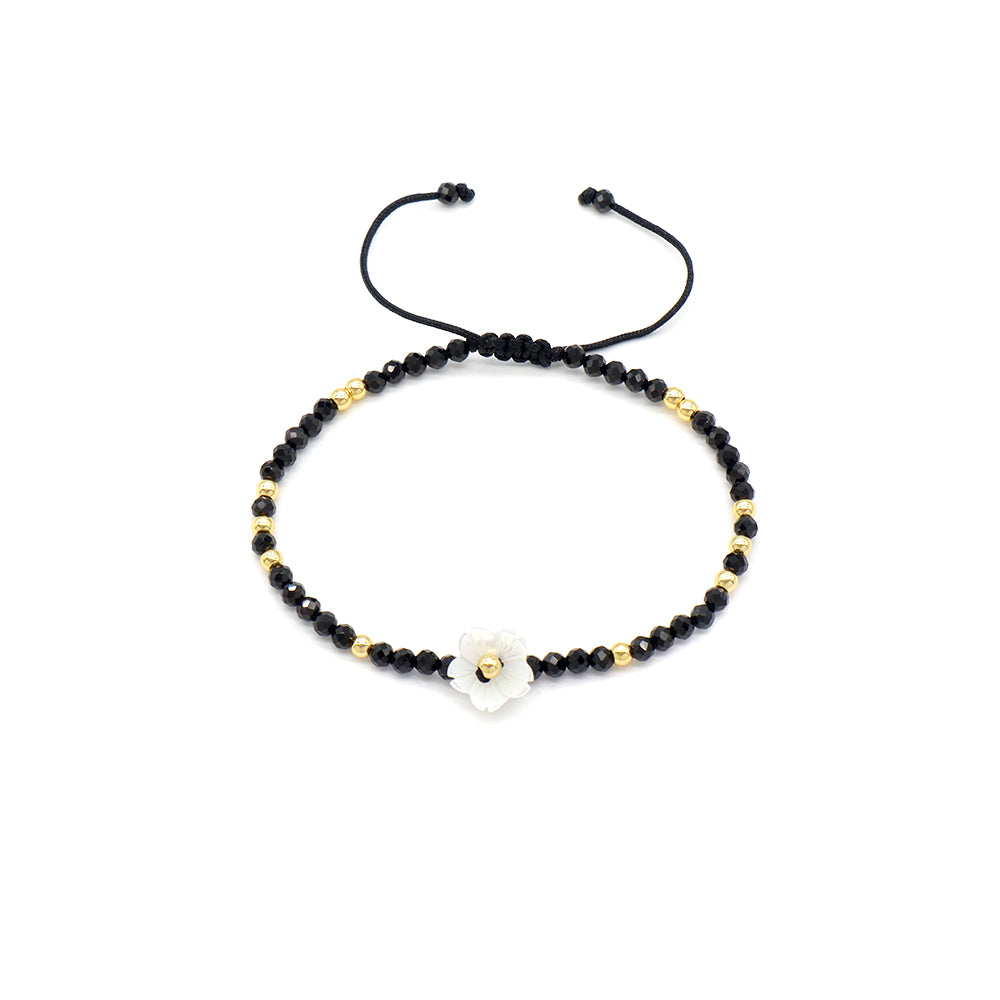 Handmade Customizable Natural Stone Beads Bracelet With Shell Charm