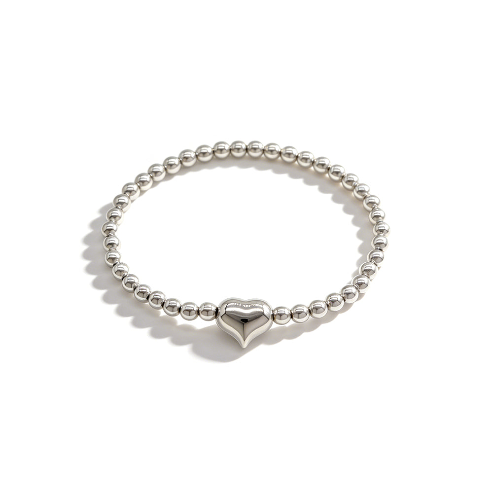 Handmade Customizable Brass Beads Bracelet With Brass Charms
