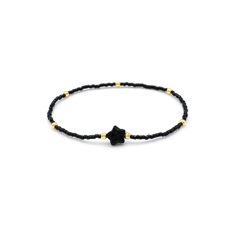Handmade Natural Stone Star Charm Miyuki Beads Bracelet