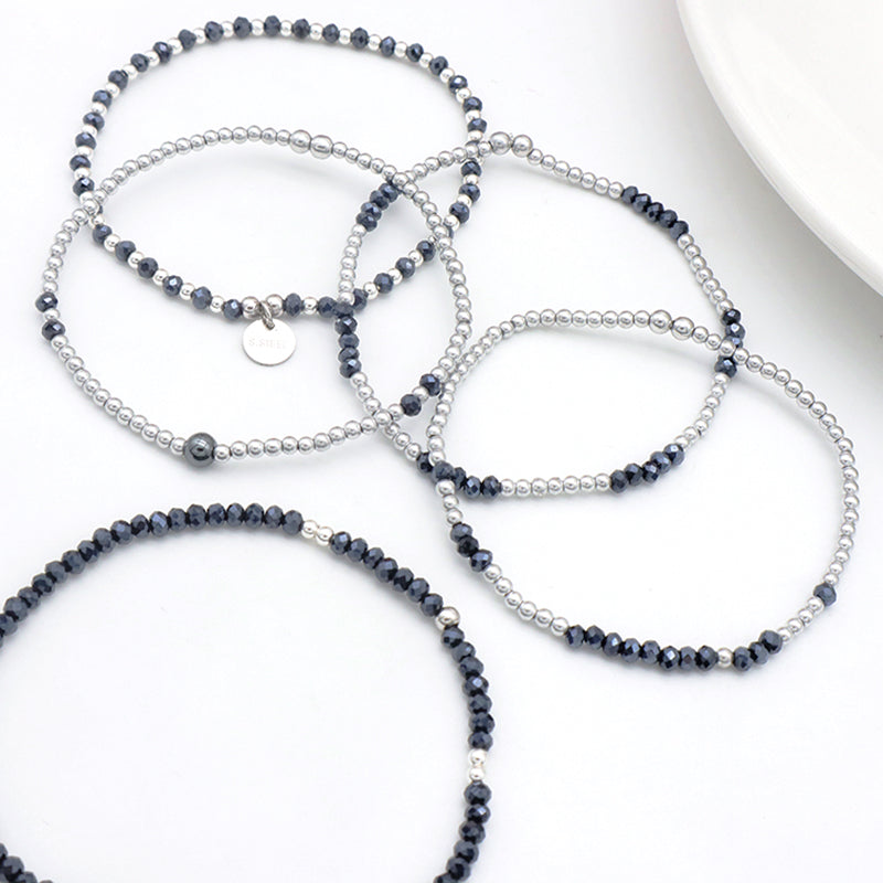 Handmade Girls Kids Oem Jewelry Set Custom Glass Crystal Accessories Bracelet Charms Beads Bracelets Bangles