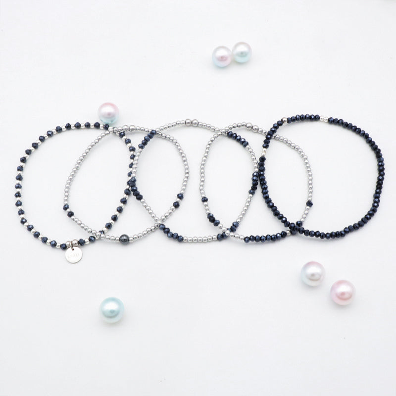 Handmade Girls Kids Oem Jewelry Set Custom Glass Crystal Accessories Bracelet Charms Beads Bracelets Bangles