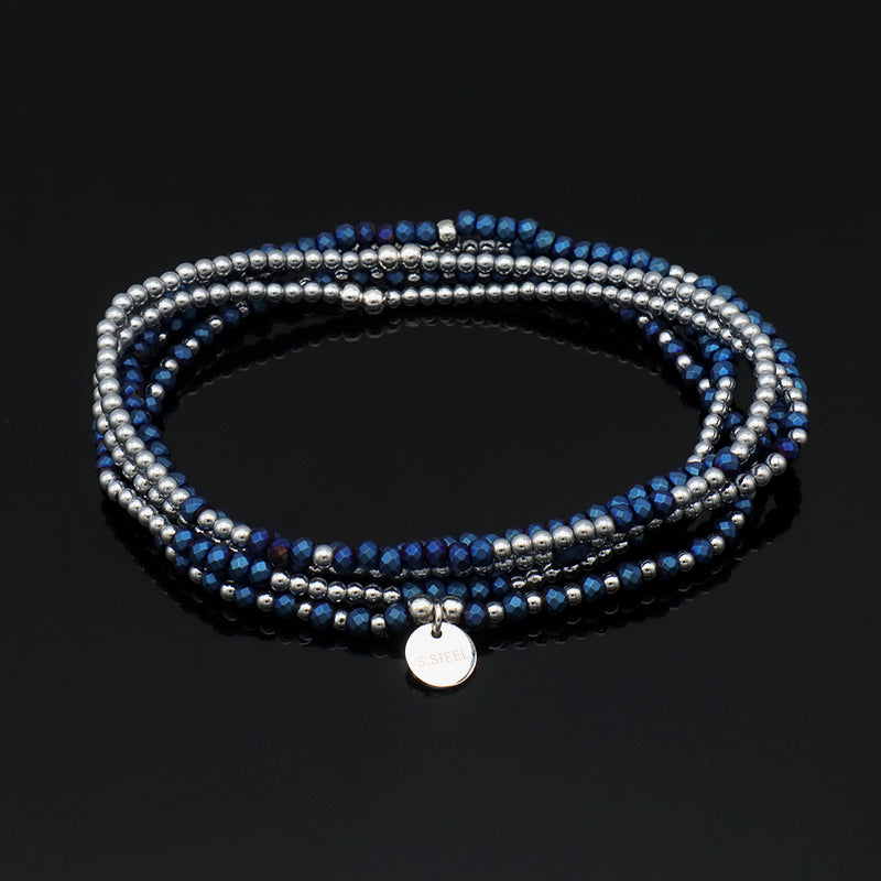 Manufacture China Factory Oem Handmade Wholesale Fashion Bangle Bracelet Custom Blue Beads Charms Men Bracelets