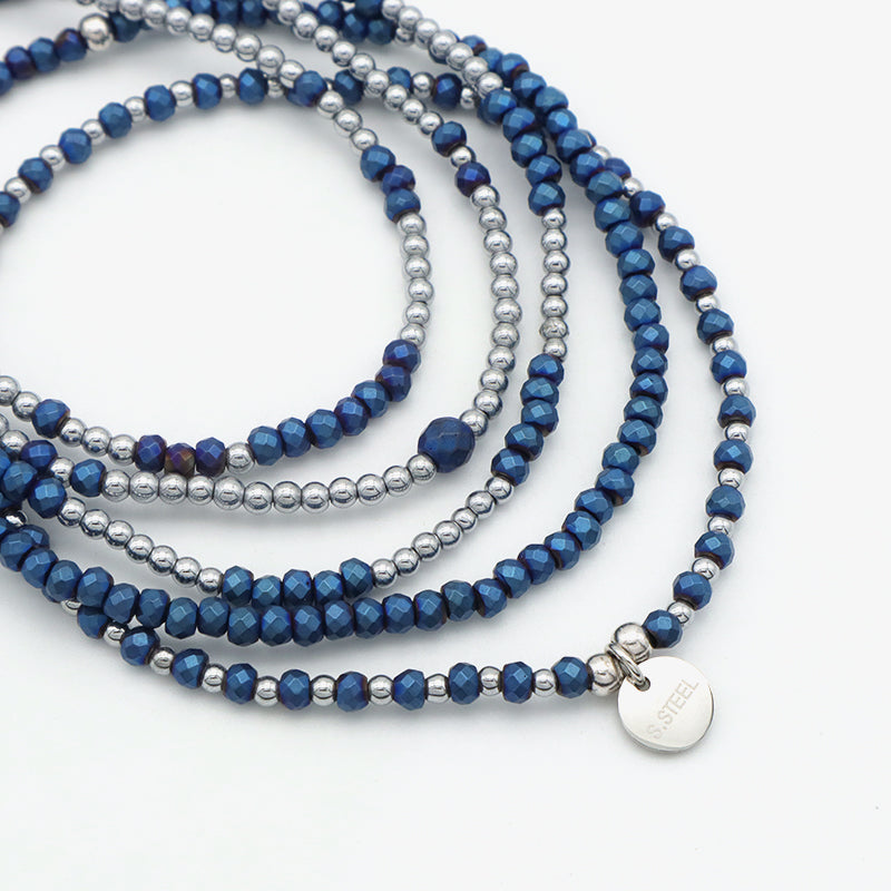 Manufacture China Factory Oem Handmade Wholesale Fashion Bangle Bracelet Custom Blue Beads Charms Men Bracelets