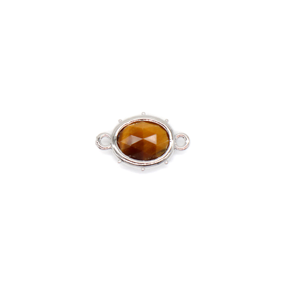 Good Quality Charm Jewelry Wholesale Custom Natural Stone Charm With Brass