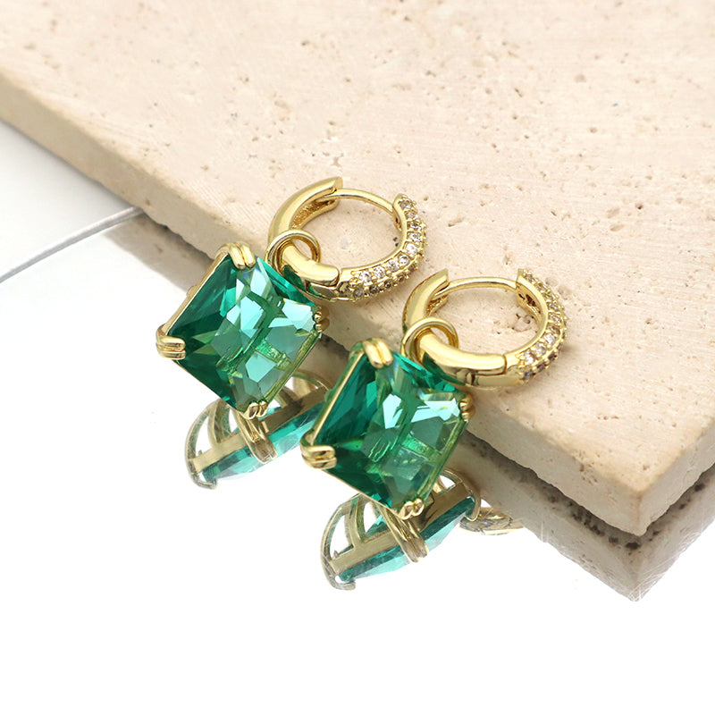China Factory Manufacture Wholesale Various Custom Dangle Earrings Stud Gold Plated Glass Crystal Hoop Earrings For Women Gift