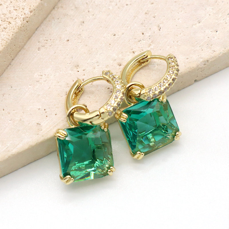 China Factory Manufacture Wholesale Various Custom Dangle Earrings Stud Gold Plated Glass Crystal Hoop Earrings For Women Gift
