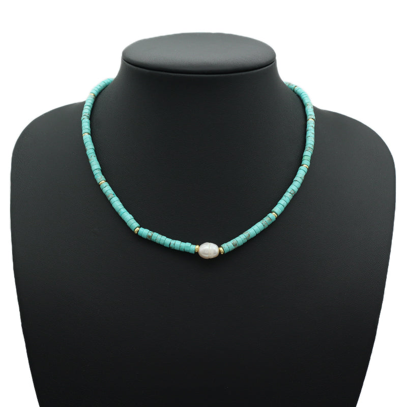 Custom OEM Wholesale Handmade Women Gift Gold Plated Brass Tail chain Fresh Water Baroque Pearl Natural Stone Beads Necklace