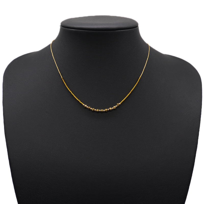 Handmade Wholesale China Factory Fashion Custom OEM Manufacture Women Gift Gold Plated Glass Crystal Beads Miyuki Necklace