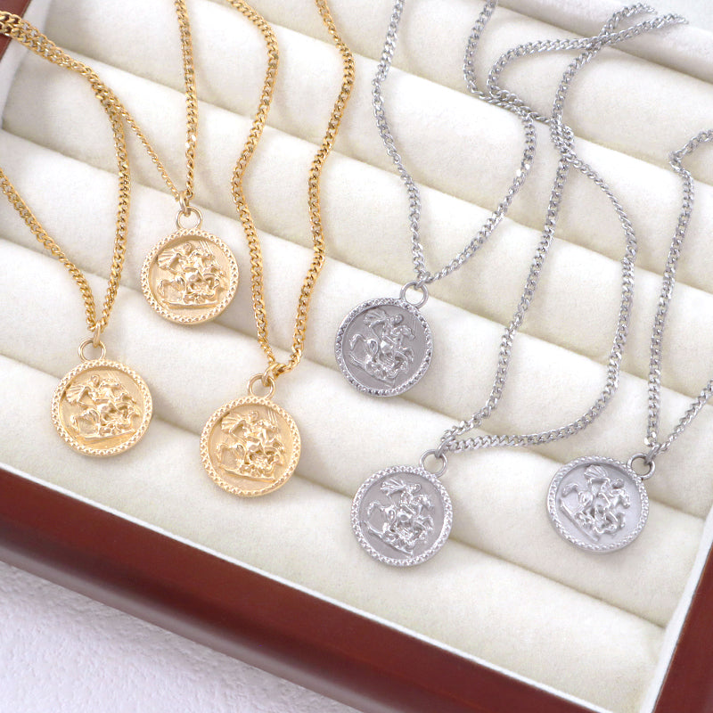 Newest Custom Wholesale Fashion Pendant Jewelry Gift Stainless Steel Pendant Necklace Gold Plated Necklace