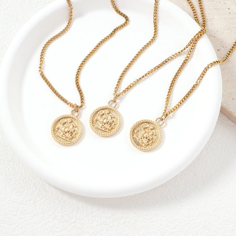 Newest Custom Wholesale Fashion Pendant Jewelry Gift Stainless Steel Pendant Necklace Gold Plated Necklace
