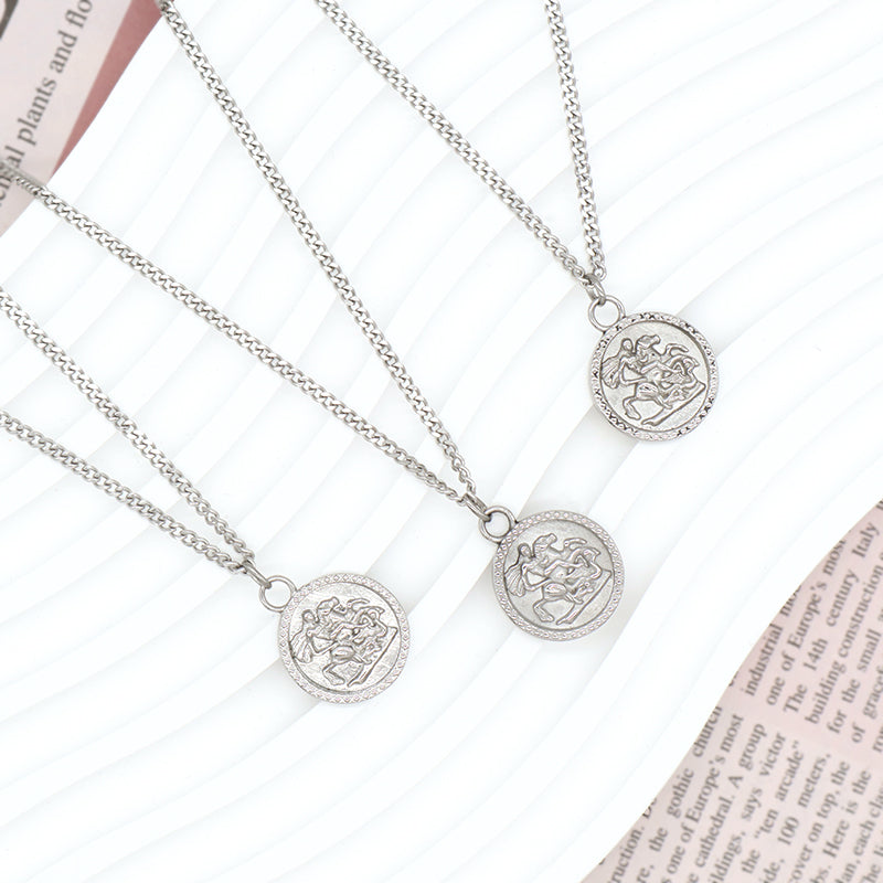 Newest Custom Wholesale Fashion Pendant Jewelry Gift Stainless Steel Pendant Necklace Gold Plated Necklace
