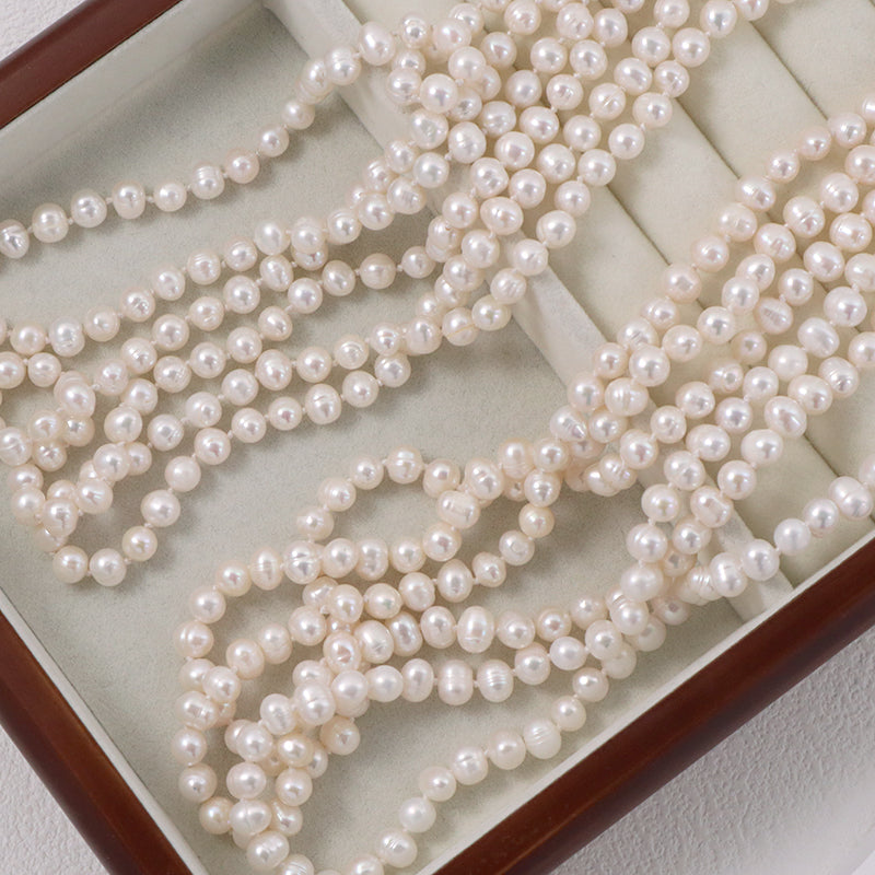 Customized Wholesale OEM Factory Handmade Women Gift Gold Plated 925 Sterling Silver 7-8mm Natural Freshwater Pearl Necklace