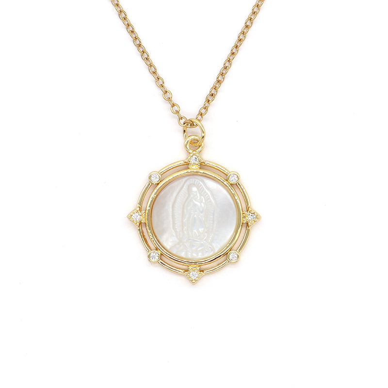 Factory New Fashion Factory Newest Custom Wholesale Fashion Shell Pendant Gold Plated Chain Jewelry Brass Chain necklace