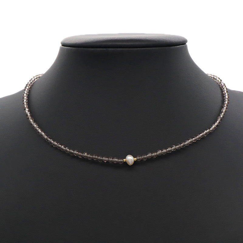 Customized Wholesale Handmade OEM Manufacture China Factory Gold Plated Natural Stone Beads Fresh Water Pearl Necklace For Women