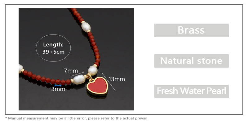 OEM Handmade Customized Wholesale Gold Plated Brass Pendant Natural Stone Beads Fresh Water Pearl Necklace