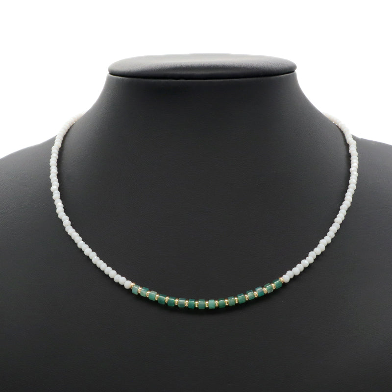 OEM Wholesale China Factory Customized Handmade Manufacture Gold Plated Natural Stone Beads Glass Crystal Beads Necklace