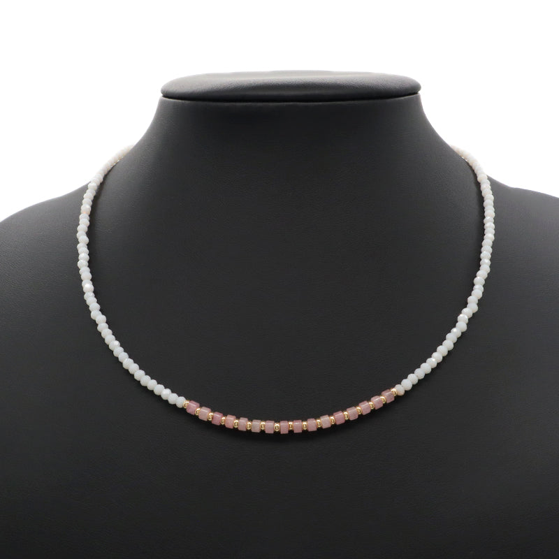 OEM Wholesale China Factory Customized Handmade Manufacture Gold Plated Natural Stone Beads Glass Crystal Beads Necklace