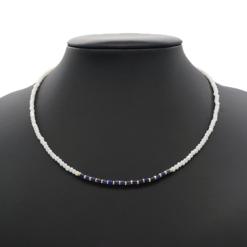 OEM Wholesale China Factory Customized Handmade Manufacture Gold Plated Natural Stone Beads Glass Crystal Beads Necklace