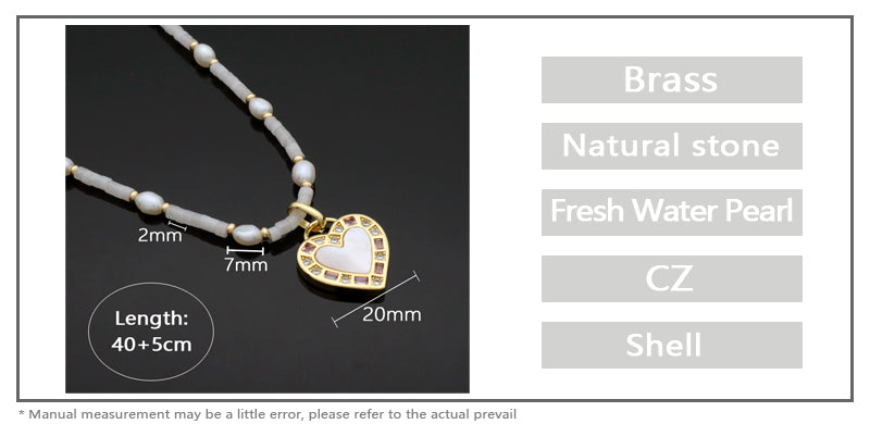 OEM Custom Handmade Custom Shell Pendant Jewelry Natural Stone Gold Plated Fresh Water Pearl Necklace