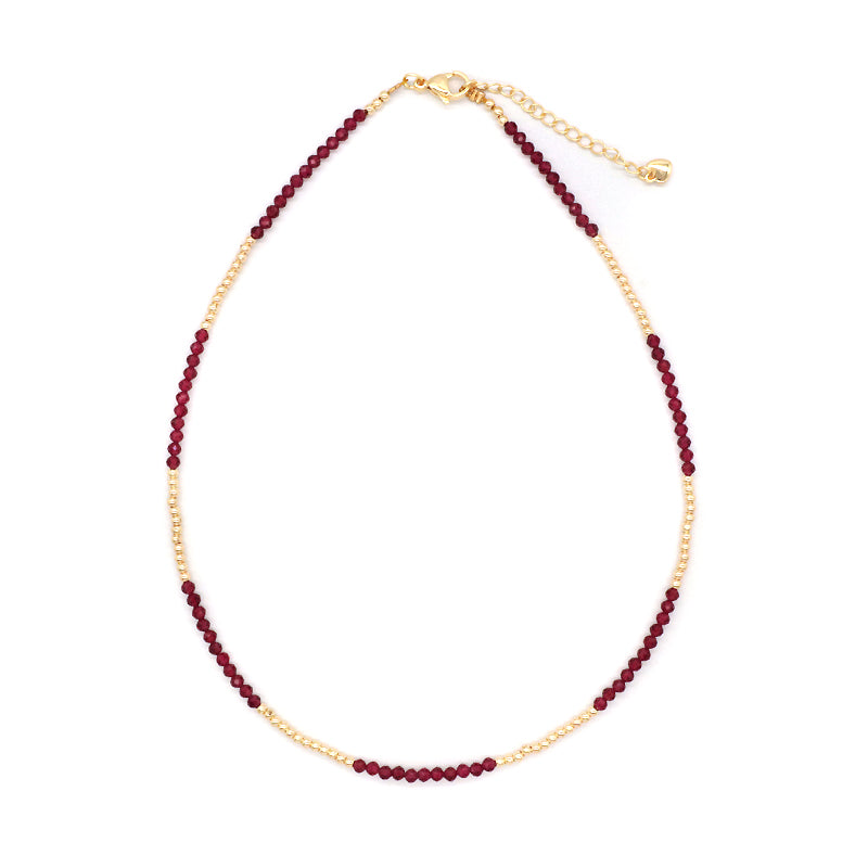 Customized OEM Handmade Gold Plated Glass Crystal Beads Fresh Water Pearl Necklace