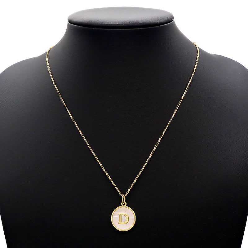 Newest Wholesale Customizable Letters Pendant Jewelry Gift Shell Pendant Gold Plated Necklace