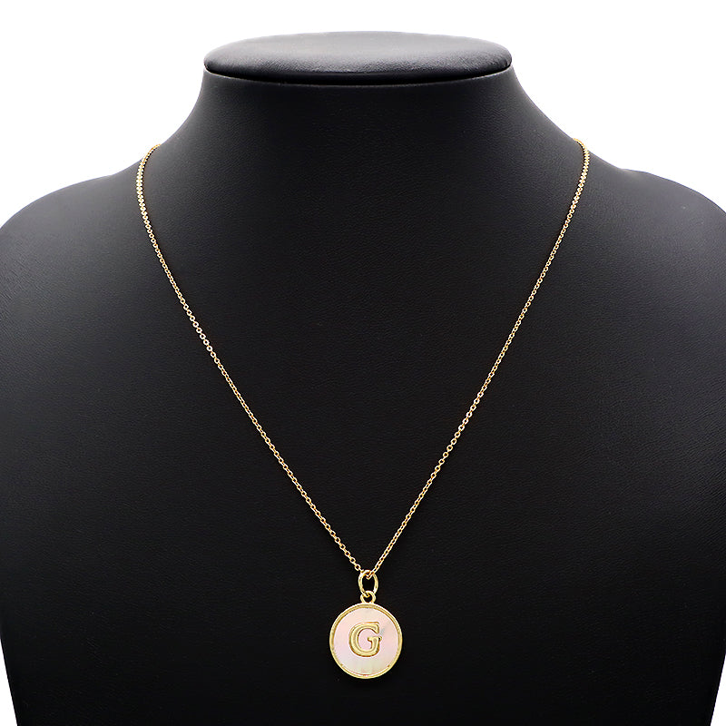 New Design Custom Wholesale Handmade Friendship Jewlly Set Gold Plated Brass Bead Women Gift Natural Fresh Water Pearl Bracelet And Necklace With Letters Shell Pendant