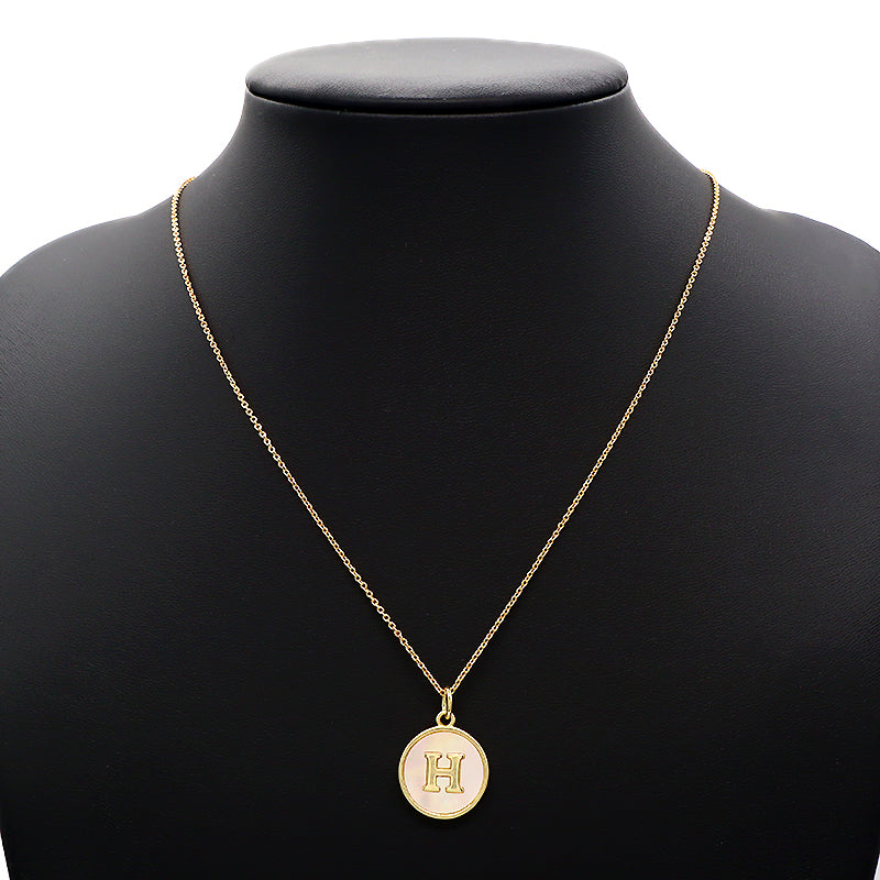 Newest Wholesale Customizable Letters Pendant Jewelry Gift Shell Pendant Gold Plated Necklace