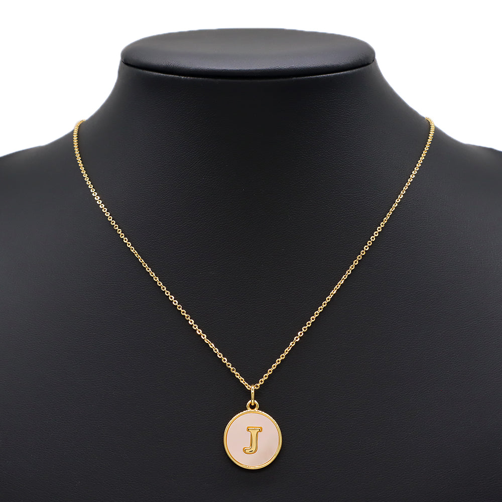 Newest Wholesale Customizable Letters Pendant Jewelry Gift Shell Pendant Gold Plated Necklace