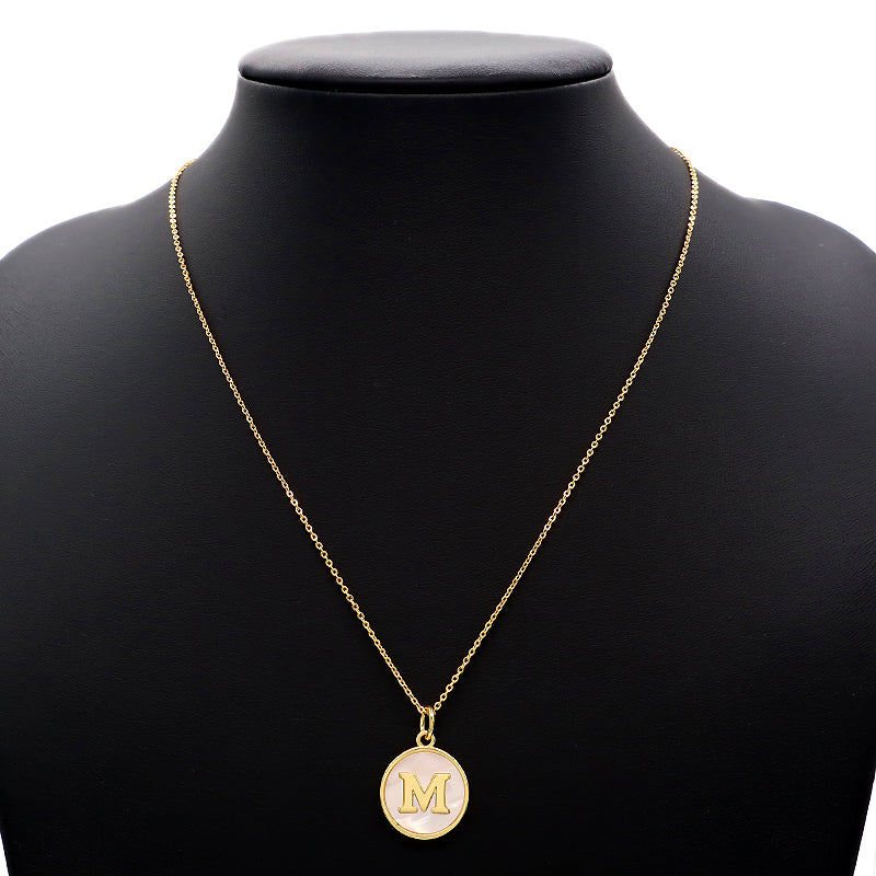 Newest Wholesale Customizable Letters Pendant Jewelry Gift Shell Pendant Gold Plated Necklace