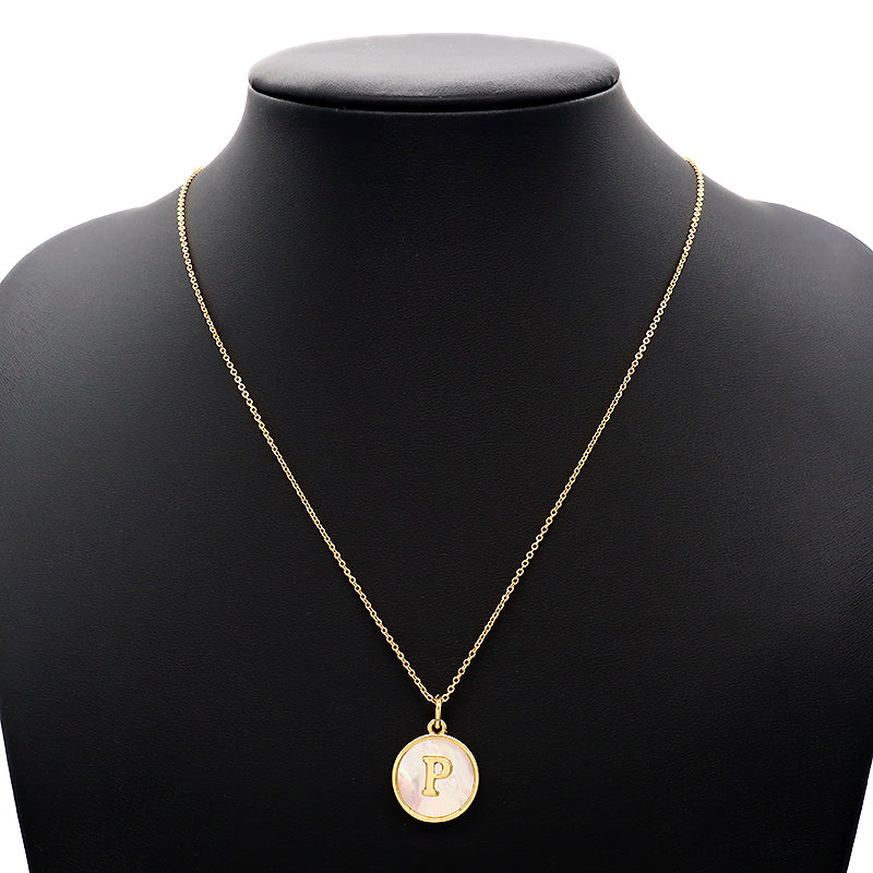 Newest Wholesale Customizable Letters Pendant Jewelry Gift Shell Pendant Gold Plated Necklace