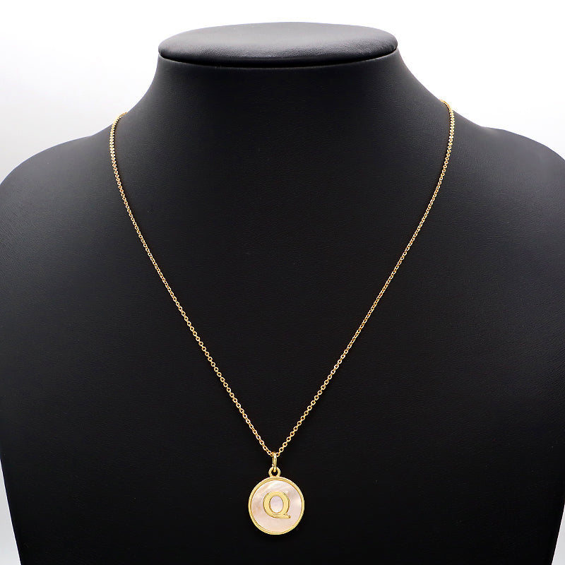 Newest Wholesale Customizable Letters Pendant Jewelry Gift Shell Pendant Gold Plated Necklace